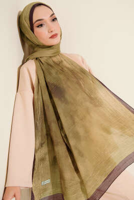 Batik Desen Müslin Şal Camel - VERTU (NYD TEKSTİL)