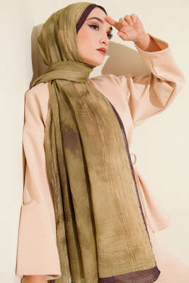 Batik Desen Müslin Şal Camel - Başörtüsü