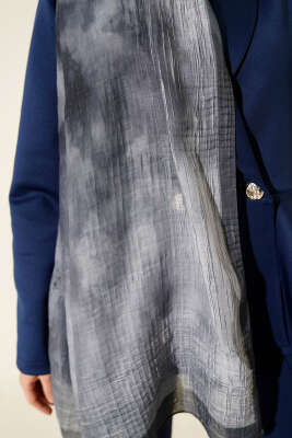 Batik Desen Müslin Şal Gri - Başörtüsü