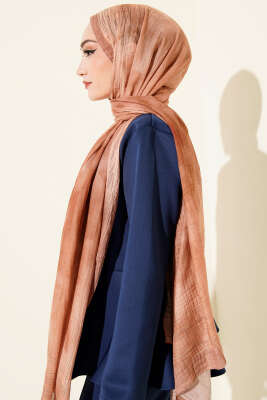 Batik Desen Müslin Şal Latte - Başörtüsü