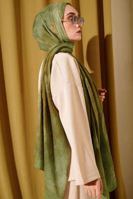 Batik Desen Müslin Şal Nefti - Başörtüsü