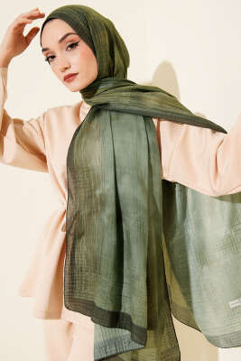 Batik Desen Müslin Şal Zümrüt - Başörtüsü