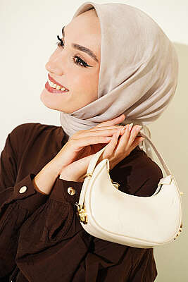 Batik Desen Soft Eşarp Bej - GOLD İPEK