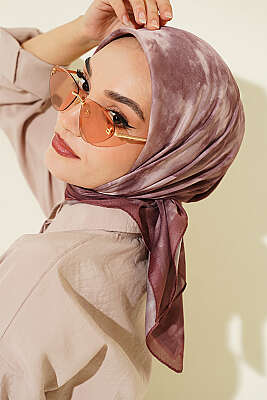 Batik Desen Soft Eşarp Soft Kahve - Başörtüsü