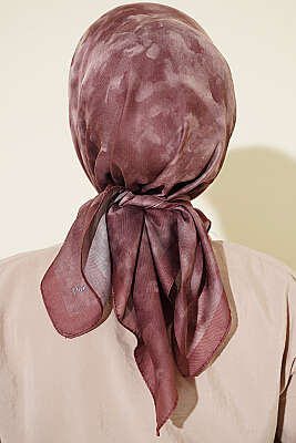 Batik Desen Soft Eşarp Soft Kahve - Başörtüsü