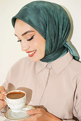 Batik Desen Soft Eşarp Zümrüt 