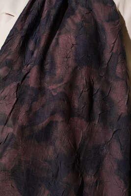 Batik Desenli Bambu Kraş Şal Acı Kahve - Başörtüsü