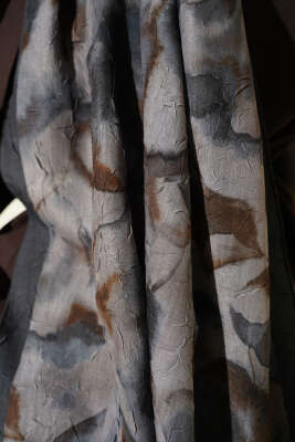 Batik Desenli Bambu Kraş Şal Zümrüt - Başörtüsü