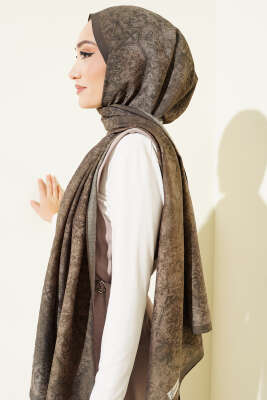 Batik Motifli Modal Şal Çağla Yeşili - Başörtüsü