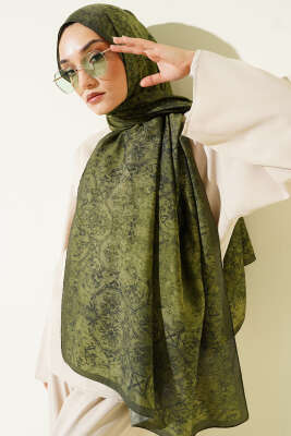 Batik Motifli Modal Şal Kamuflaj - Başörtüsü