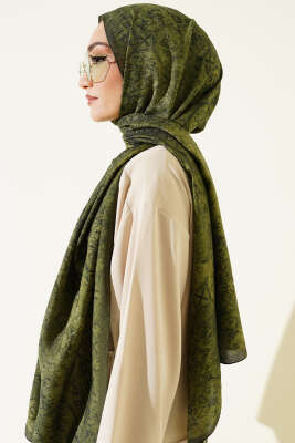 Batik Motifli Modal Şal Kamuflaj - Başörtüsü