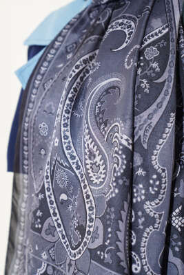 Batik Vintage Desen Soft Şal Siyah - Başörtüsü
