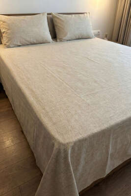 Battal Lastikli Çarşaf Yastık Takım Latte - HOBBY HOME