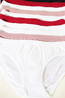 Bayan 12'li Bambu Basic Külot Kombin - Slip Külot