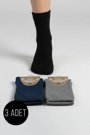 Bayan 3'lü Havlu Soket Çorap Asorti 1 - Soket Çorap