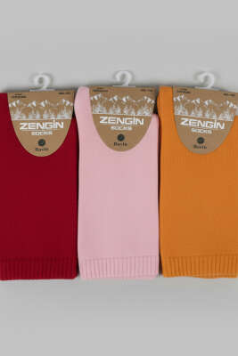 Bayan 3'lü Havlu Soket Çorap Asorti 2 - Soket Çorap