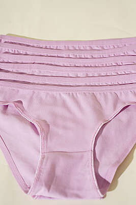 Bayan 6`lı Basic Külot Lila - Slip Külot