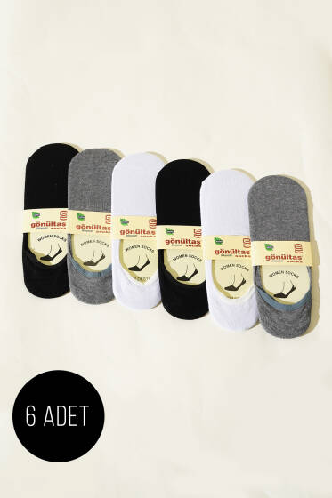Bayan 6'lı Dikişsiz Bambu Babet Çorap Asorti 1 - Babet / Patik Çorap