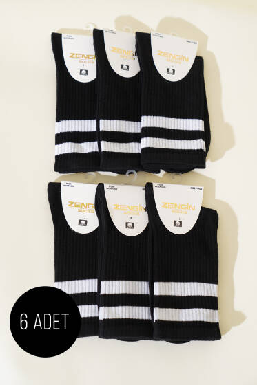 Bayan 6'lı Fitilli Soket Çorap Asorti 2 - Soket Çorap