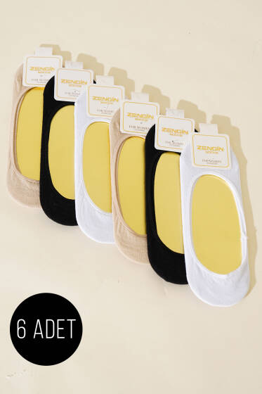 Bayan 6'lı Penye Açık Babet Çorap Asorti 1 - Babet / Patik Çorap