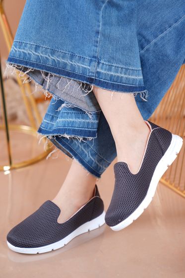 Bayan Fileli Füme Spor Ayakkabı - Spor Ayakkabı