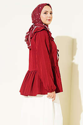 Bebe Yaka Bağlamalı Kimono Bordo - Dış Giyim&Mont