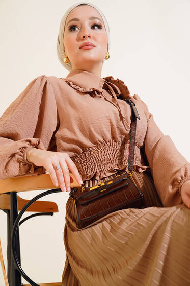 Bebe Yaka Bluz Latte - Bluz