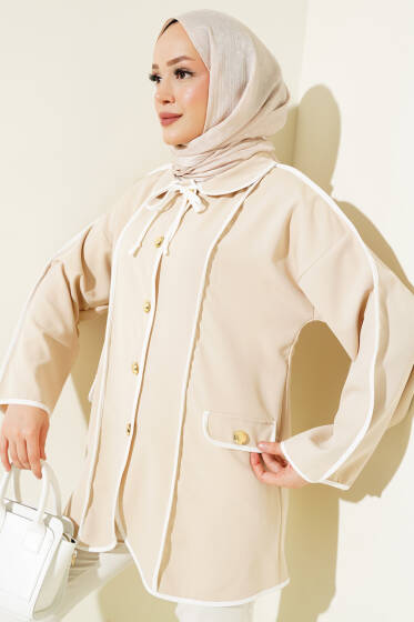 Bebe Yaka Ceket Taş - Ceket