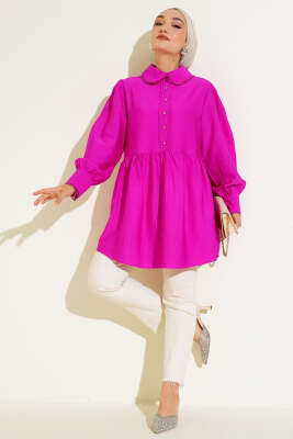 Bebe Yaka Dantelli Tunik Menekşe - 500-700 TL Ürünler