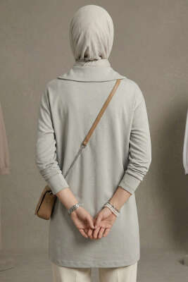 Bebe Yaka Detaylı Tunik Gri - 300-500 TL Ürünler