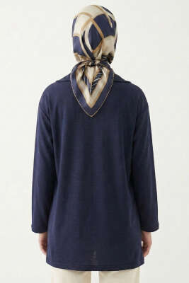 Bebe Yaka Detaylı Tunik Lacivert - Yılın Fırsatı