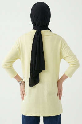 Bebe Yaka Detaylı Tunik Sarı - Tunik