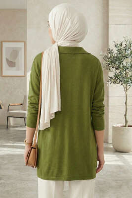 Bebe Yaka Detaylı Tunik Yeşil - Tunik