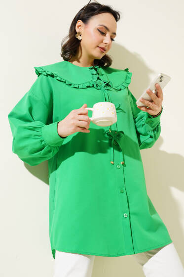 Bebe Yaka Fiyonklu Gömlek Benetton - Gömlek