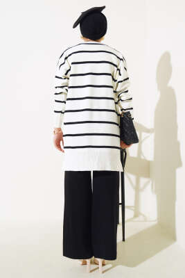 Bebe Yaka Fiyonklu Triko İkili Takım Siyah - Triko İkili Takım