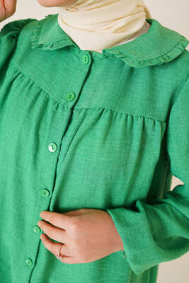 Bebe Yaka Gömlek Yeşil - Thumbnail