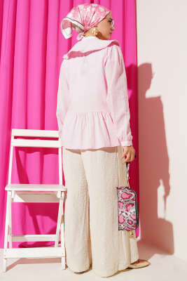 Bebe Yaka İp Bağlamalı Kimono Pembe - 500-700 TL Ürünler