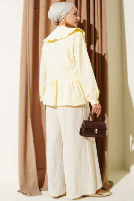 Bebe Yaka İp Bağlamalı Kimono Sarı - 500-700 TL Ürünler