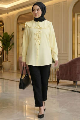 Bebe Yaka Kurdeleli Tunik Sarı - 300-500 TL Ürünler
