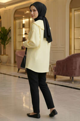 Bebe Yaka Kurdeleli Tunik Sarı - Tunik