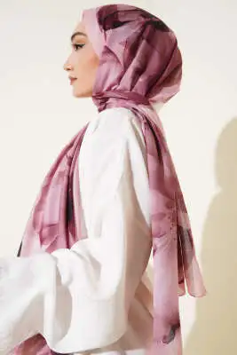 Begonella Serisi Şal Pembe - Başörtüsü
