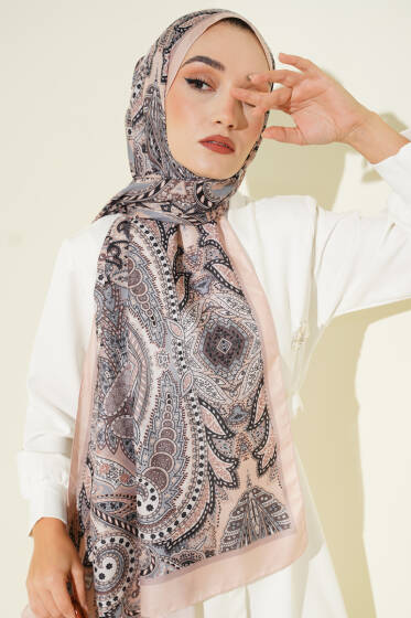 Bej Serisi Soft Şal Asorti 1 - Başörtüsü