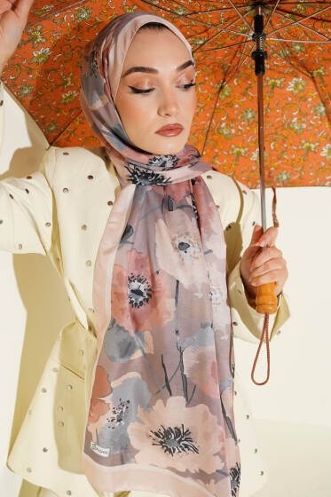 Bej Serisi Soft Şal Asorti 10 - Başörtüsü