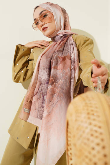 Bej Serisi Soft Şal Asorti 6 - Başörtüsü