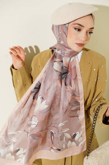 Bej Serisi Soft Şal Asorti 7 - Başörtüsü