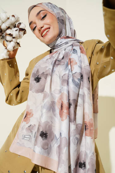 Bej Serisi Soft Şal Asorti 9 - Başörtüsü