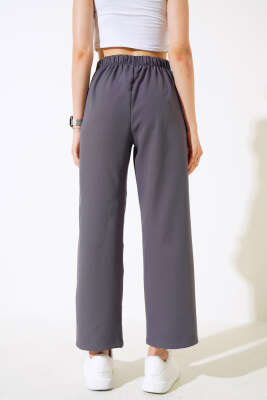 Bel Ayarlı Salaş Pantolon Füme - Kadın Giyim Modelleri