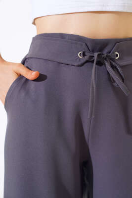 Bel Ayarlı Salaş Pantolon Füme - Kadın Giyim Modelleri