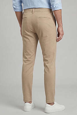 Bel Bağcık Detaylı Jogger Erkek Pantolon Camel - Babalar Günü