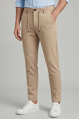 Bel Bağcık Detaylı Jogger Erkek Pantolon Camel 